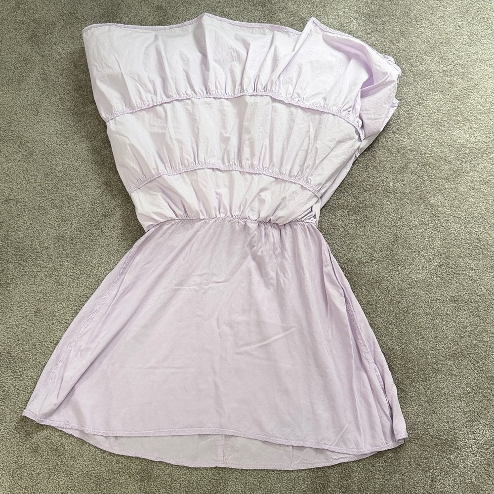 Princess Polly Lilac Tiered Mini Dress V-Neck SZ 10 - Picture 9 of 9